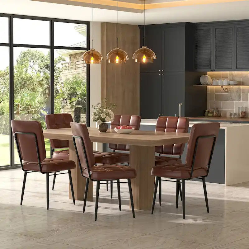 Modern Dining Chairs Set of 2/4/6/8, Upholstered Kitchen Chairs with Thick Cushion for Dining Room
