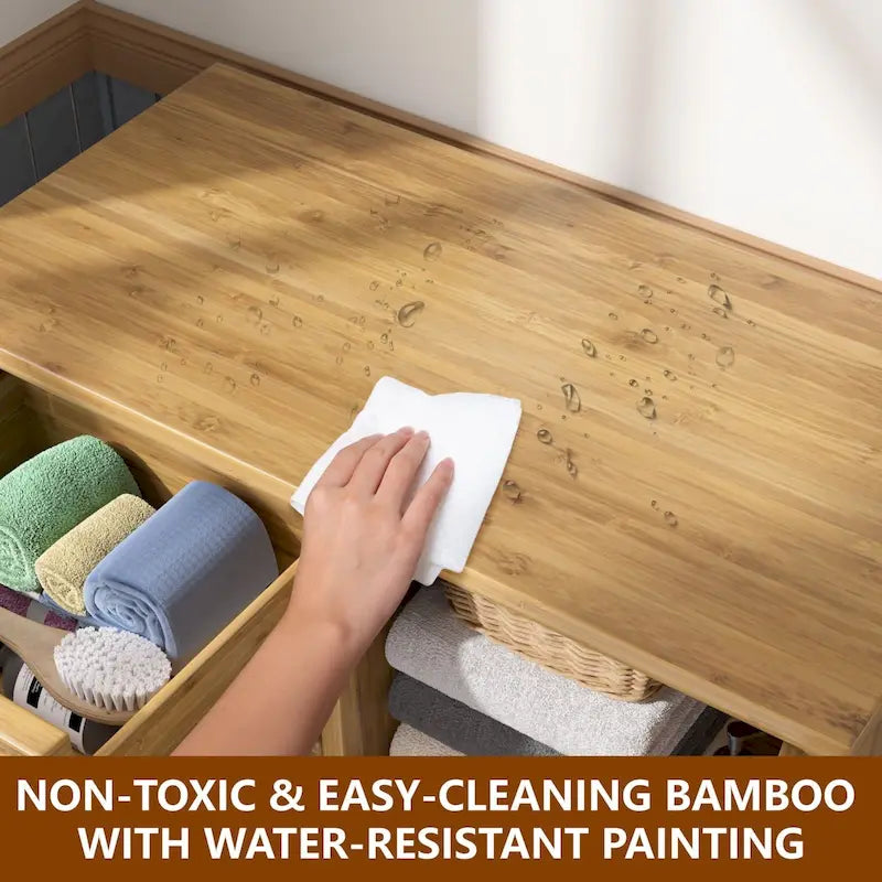 VEIKOUS Bathroom Floor Storage Cabinet with 4 Drawers