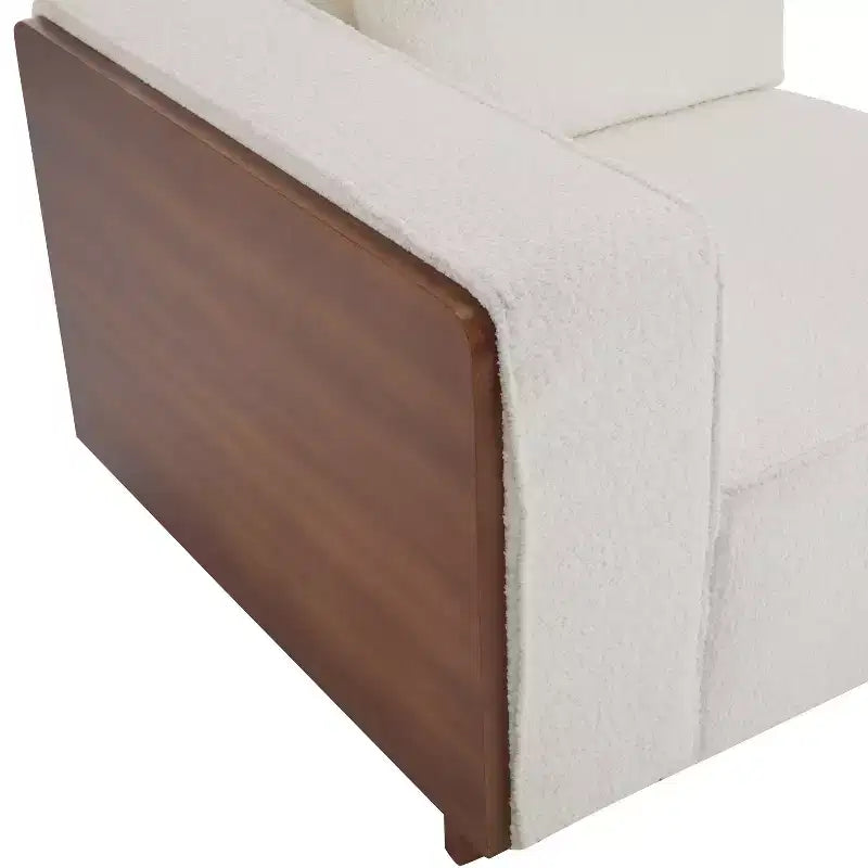 Christopher Knight Home Avery Divano Sezionale a L Rivestito con Cuscini, Beige/Marrone