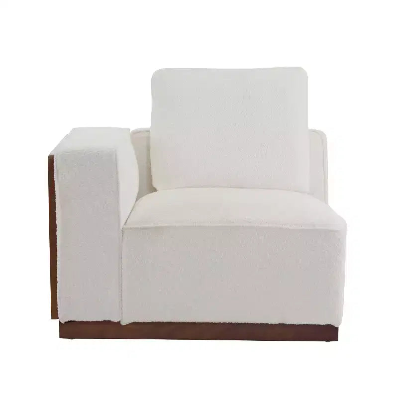 Christopher Knight Home Avery Divano Sezionale a L Rivestito con Cuscini, Beige/Marrone