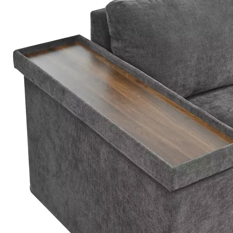 Divano componibile 91,5W, divano letto estraibile con bracciolo contenitore - Christopher Knight Home