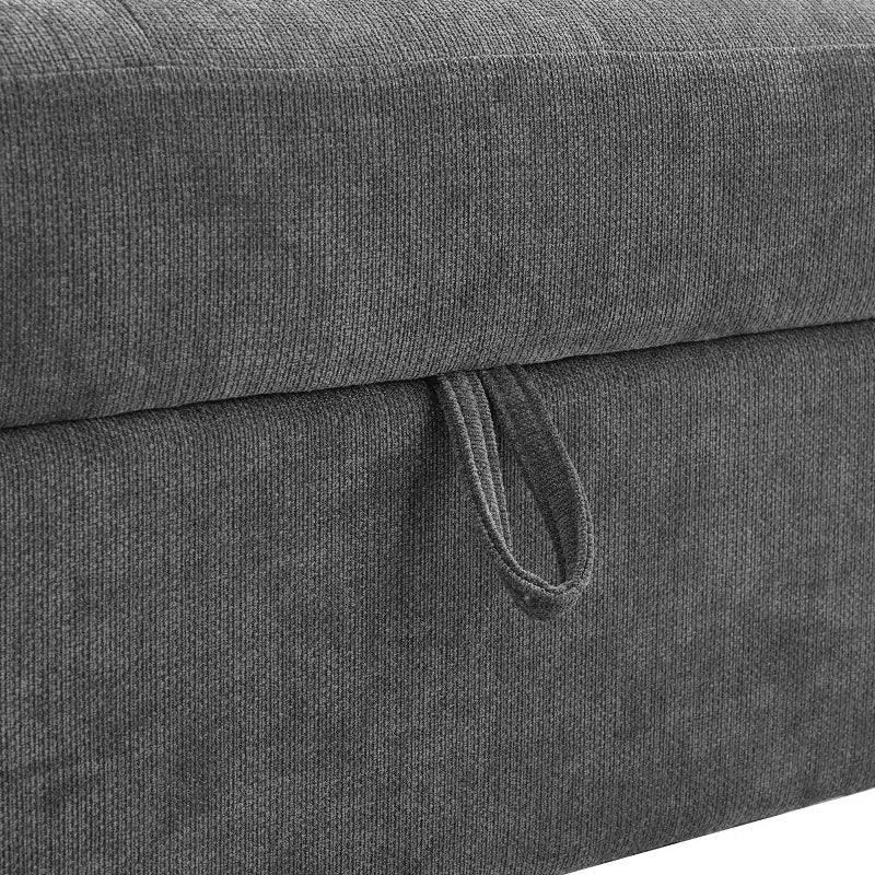 Divano componibile 91,5W, divano letto estraibile con bracciolo contenitore - Christopher Knight Home