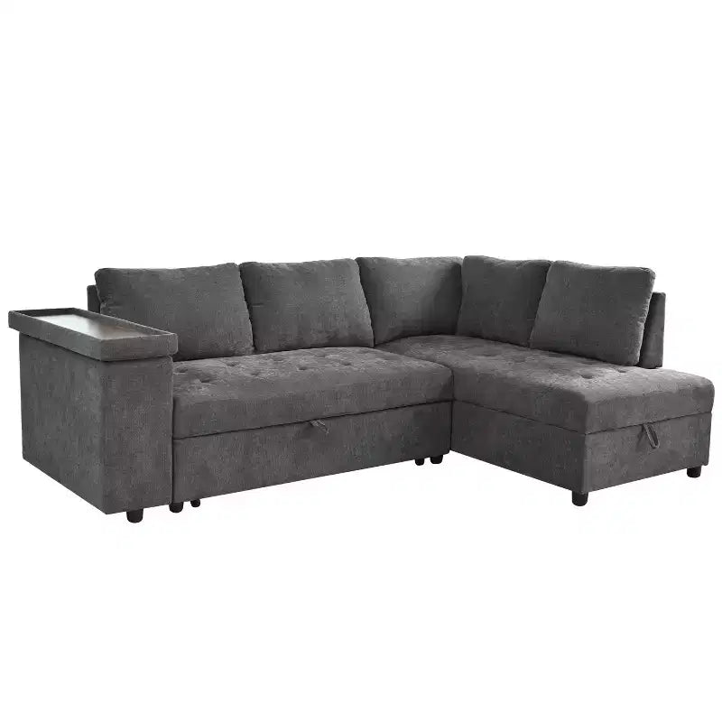Divano componibile 91,5W, divano letto estraibile con bracciolo contenitore - Christopher Knight Home