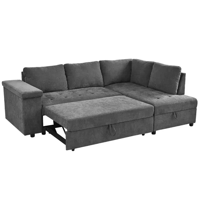 Divano componibile 91,5W, divano letto estraibile con bracciolo contenitore - Christopher Knight Home