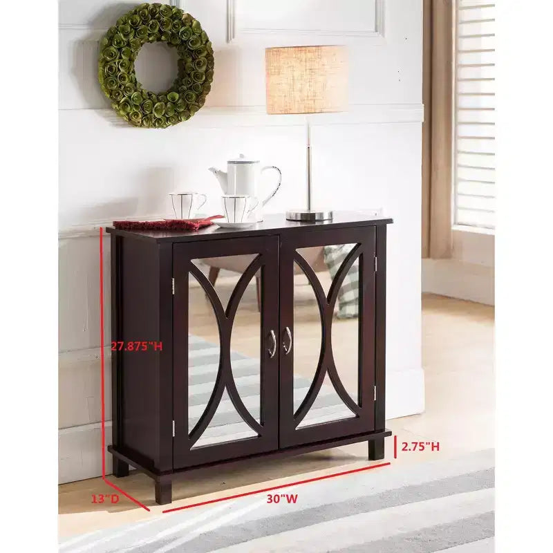 Mobile consolle da ingresso King Brand Marietta in legno, espresso