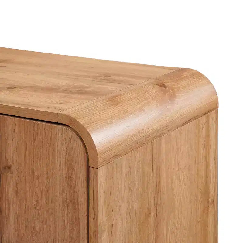 LuxenHome Credenza Mobile Contenitore a 4 Ante con Chiusura Ammortizzata Larga 160 cm con Gambe in Metallo Nero