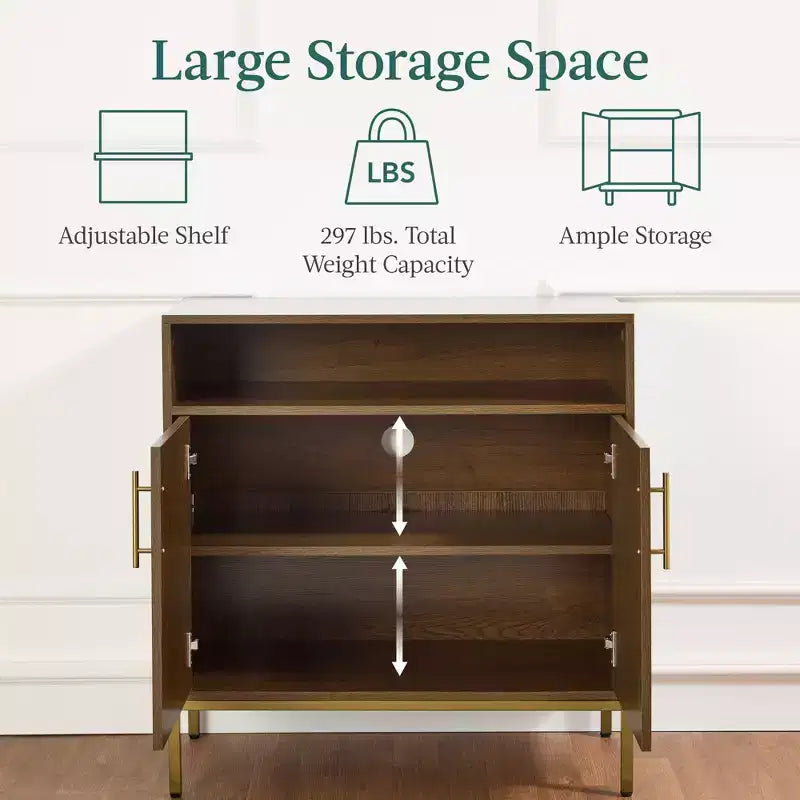 Mobiletto ad arco a 2 ante in rattan Best Choice Products, credenza, buffet, con foro passacavi, ripiano regolabile