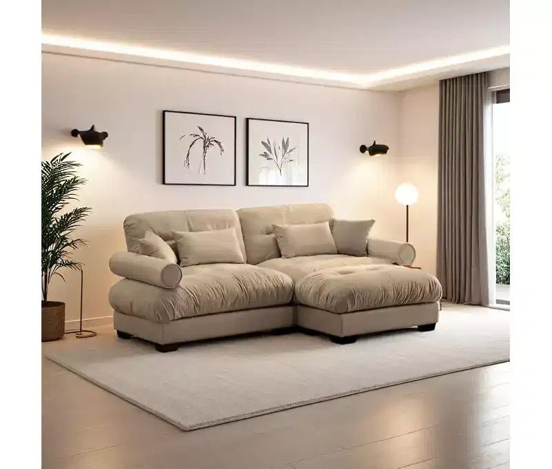 Divano componibile a L in velluto Christopher Knight Home Alger 93