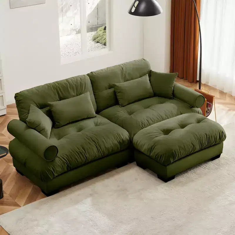 Divano componibile a L in velluto Christopher Knight Home Alger 93