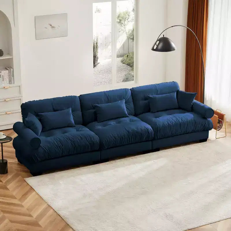 Christopher Knight Home Crane 130 Moderno Divano a 3 Posti in Velluto con Braccioli Imbottiti
