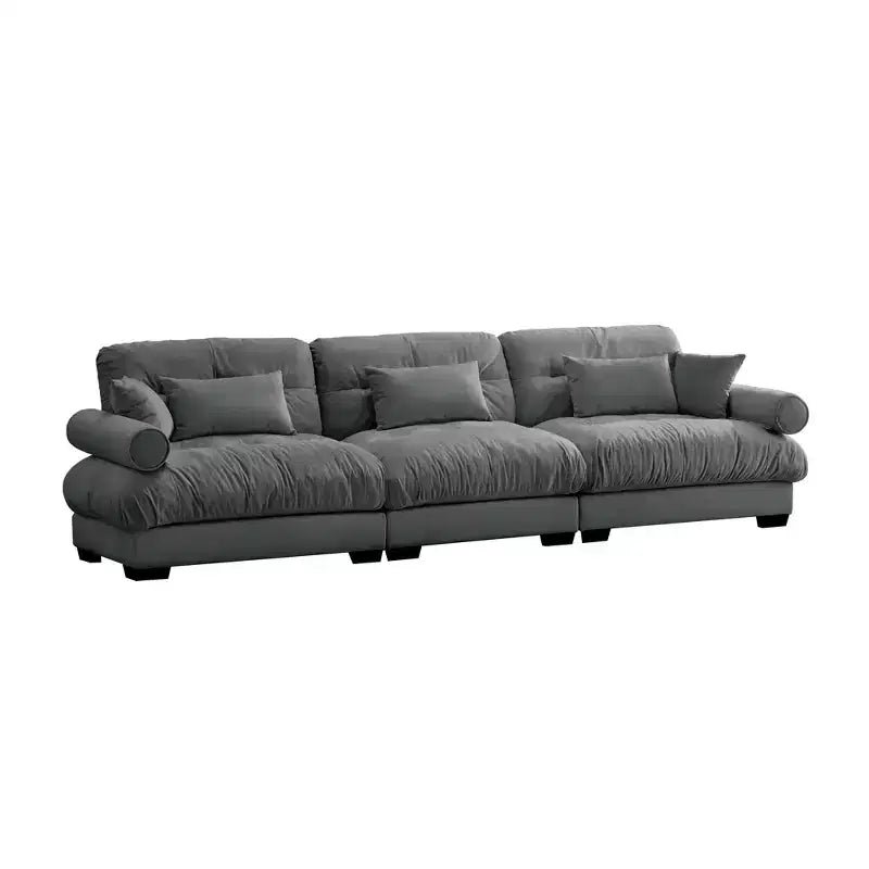 Christopher Knight Home Crane 130 Moderno Divano a 3 Posti in Velluto con Braccioli Imbottiti