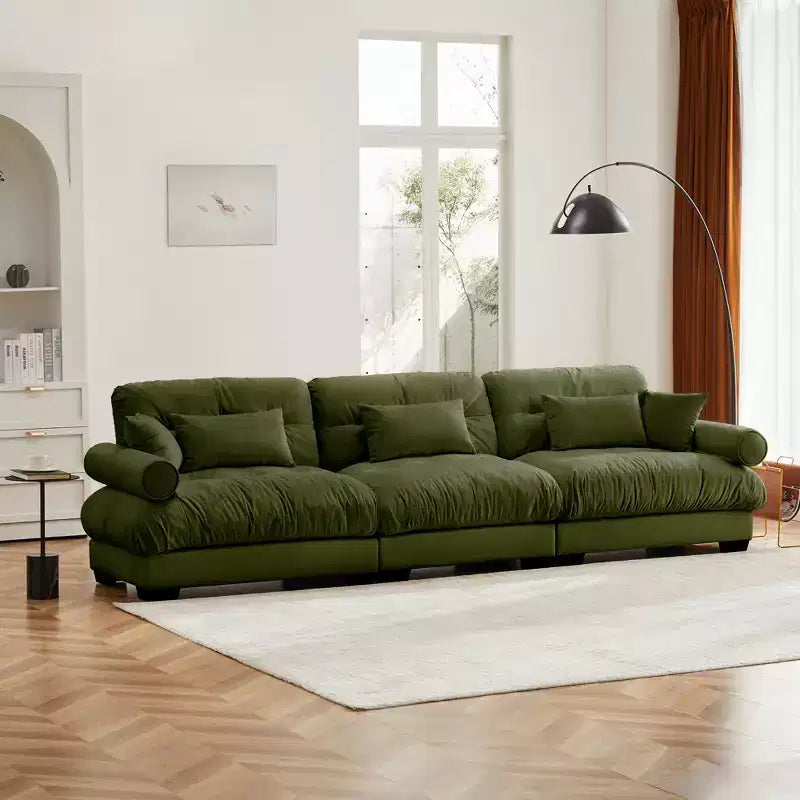 Christopher Knight Home Crane 130 Moderno Divano a 3 Posti in Velluto con Braccioli Imbottiti