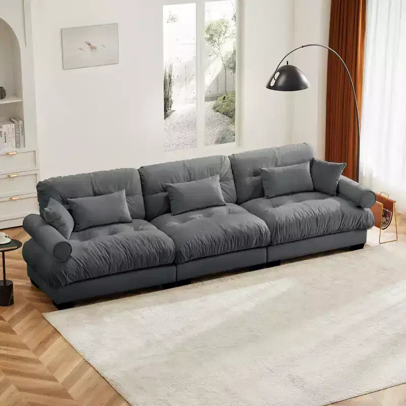 Christopher Knight Home Crane 130 Moderno Divano a 3 Posti in Velluto con Braccioli Imbottiti