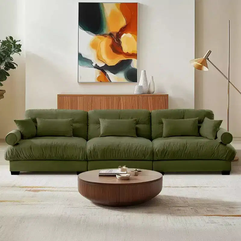 Christopher Knight Home Crane 130 Moderno Divano a 3 Posti in Velluto con Braccioli Imbottiti