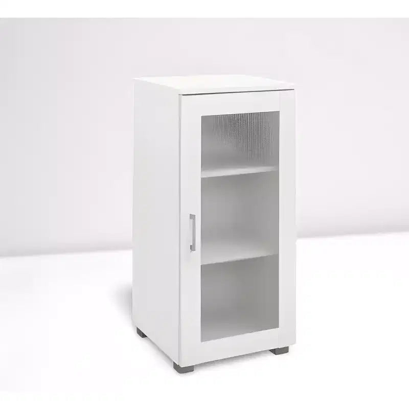 Kings Brand Furniture - Mobile Credenza Accentata con Vetrina e Anta in Vetro per Soggiorno, Camera da Leto, Cucina, Ufficio e Ingresso