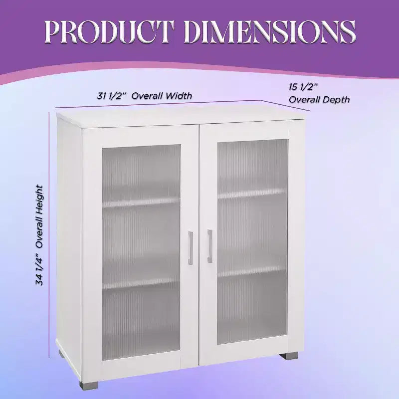 Kings Brand Furniture - Mobiletto credenza a 2 ante, Armadietto da terra per cucina, sala da pranzo, soggiorno, ingresso