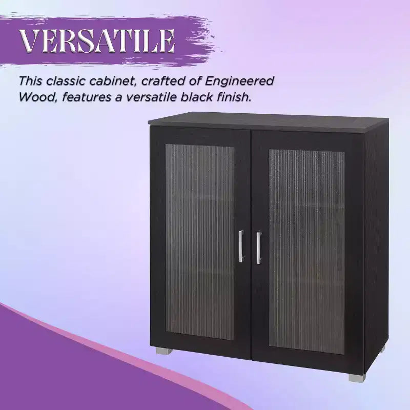 Kings Brand Furniture - Mobiletto credenza a 2 ante, Armadietto da terra per cucina, sala da pranzo, soggiorno, ingresso