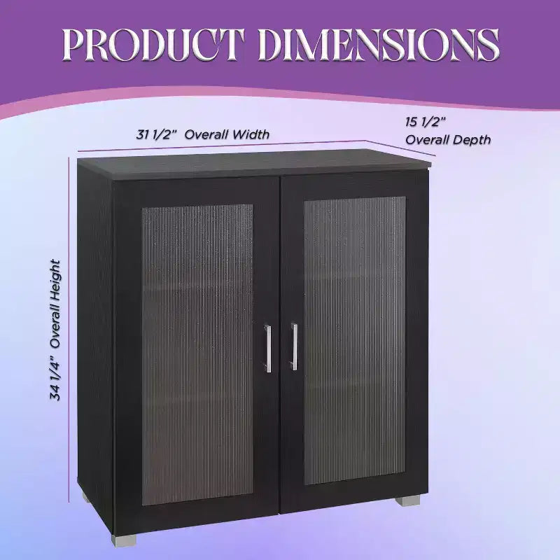 Kings Brand Furniture - Mobiletto credenza a 2 ante, Armadietto da terra per cucina, sala da pranzo, soggiorno, ingresso