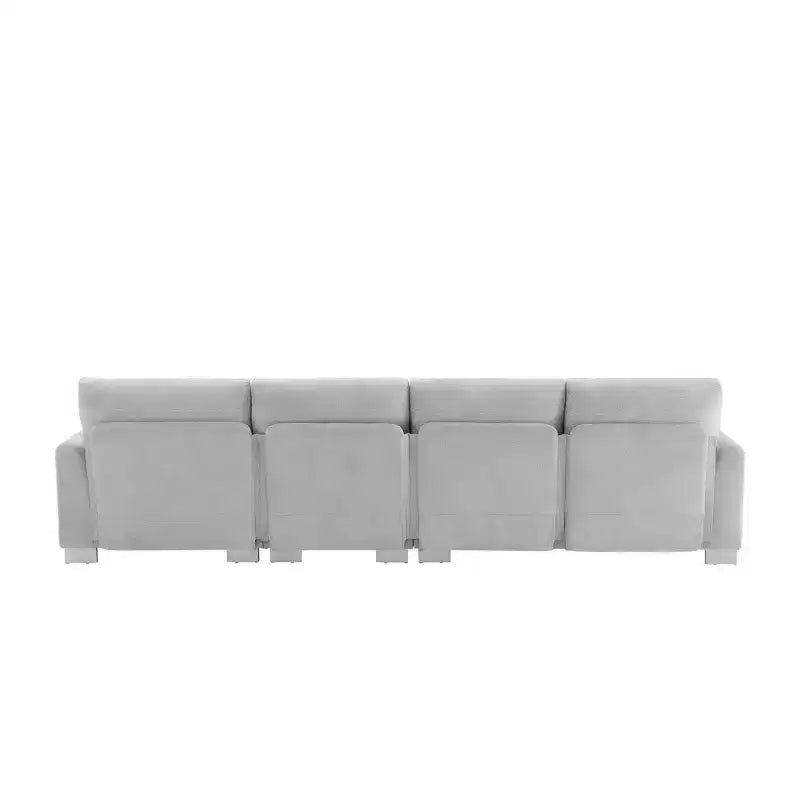 Divano componibile oversize Whisen Modern, set divano di lusso a L con chaise longue e 2 cuscini