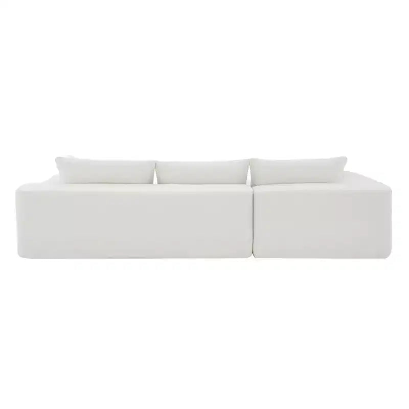 Divano componibile oversize Whisen Modern, set divano di lusso a L con chaise longue e 2 cuscini