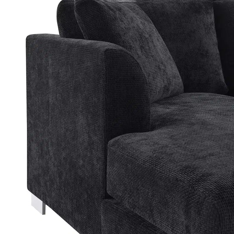 Divano componibile oversize Whisen Modern, set divano di lusso a L con chaise longue e 2 cuscini