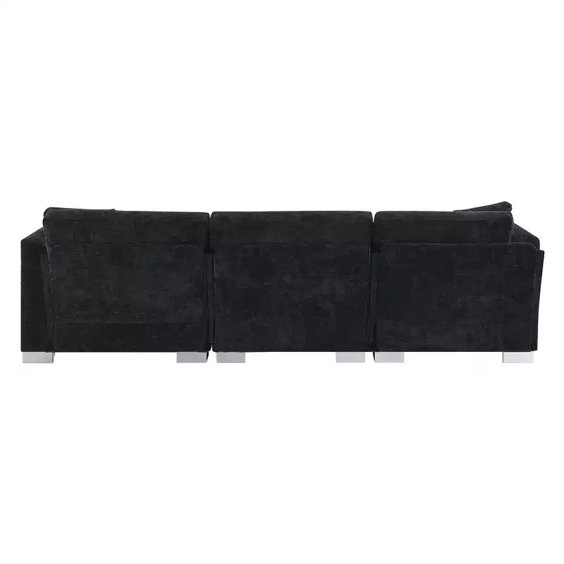 Divano componibile oversize Whisen Modern, set divano di lusso a L con chaise longue e 2 cuscini