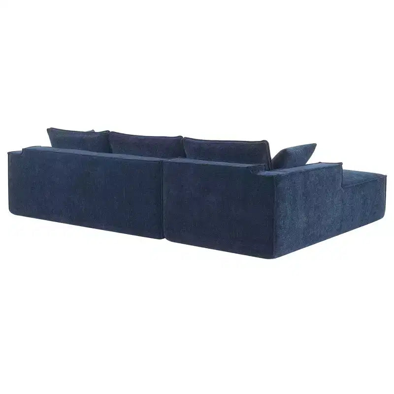 Divano componibile oversize Whisen Modern, set divano di lusso a L con chaise longue e 2 cuscini