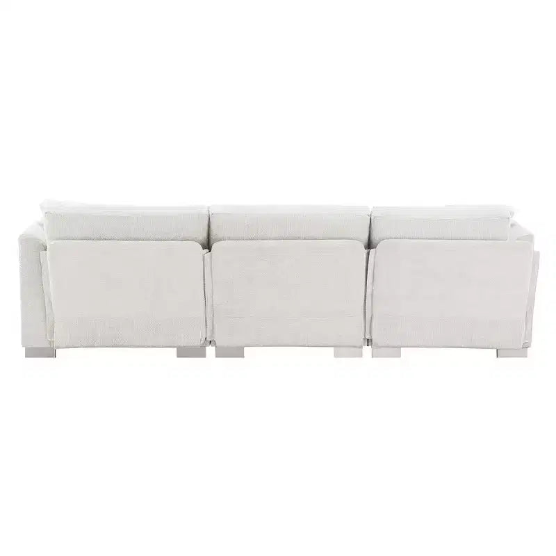 Divano componibile oversize Whisen Modern, set divano di lusso a L con chaise longue e 2 cuscini