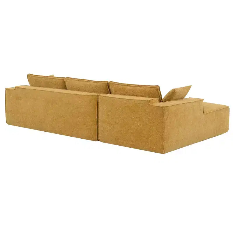 Divano componibile oversize Whisen Modern, set divano di lusso a L con chaise longue e 2 cuscini