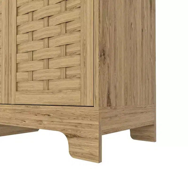 GDFStudio Francis Credenza/Mobiletto da Cucina con 3 Ante e Ripiano Regolabile, 120 cm, Effetto Legno