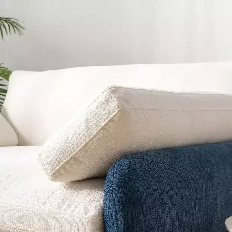 Fauteuil simple Whisen Modern surdimensionné en chenille avec blocs de couleur, canapé-salon large et profond avec oreillers