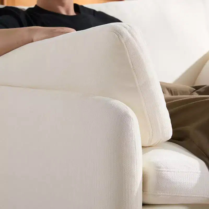 Fauteuil simple Whisen Modern surdimensionné en chenille avec blocs de couleur, canapé-salon large et profond avec oreillers
