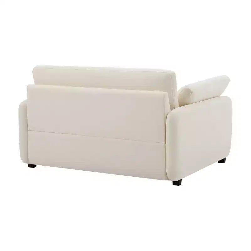 Fauteuil simple Whisen Modern surdimensionné en chenille avec blocs de couleur, canapé-salon large et profond avec oreillers