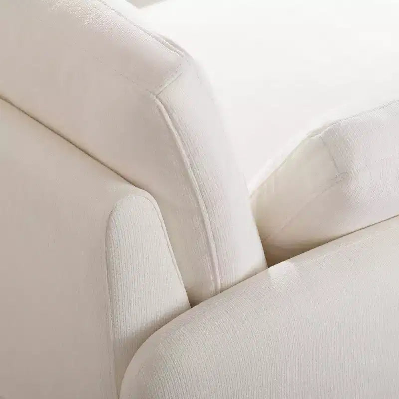 Fauteuil simple Whisen Modern surdimensionné en chenille avec blocs de couleur, canapé-salon large et profond avec oreillers