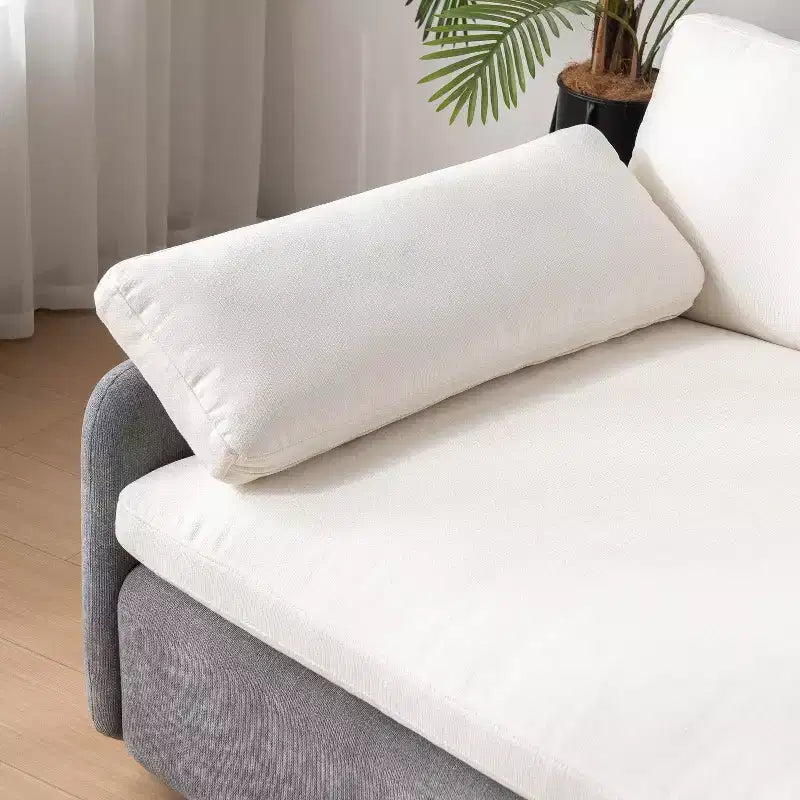 Fauteuil simple Whisen Modern surdimensionné en chenille avec blocs de couleur, canapé-salon large et profond avec oreillers