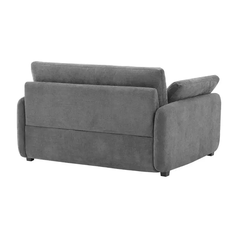 Fauteuil simple Whisen Modern surdimensionné en chenille avec blocs de couleur, canapé-salon large et profond avec oreillers