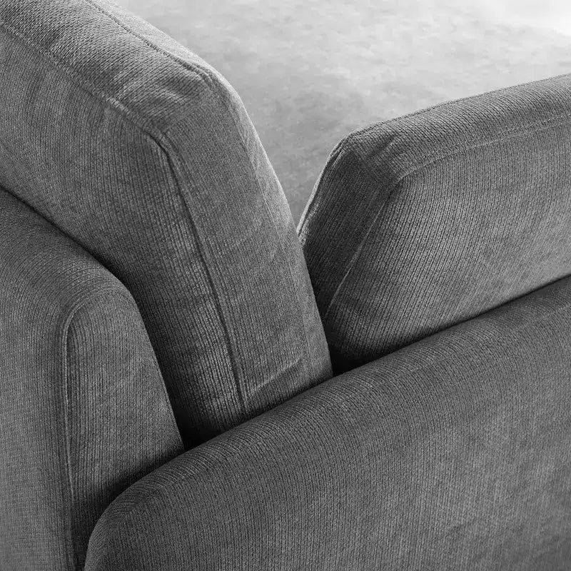 Fauteuil simple Whisen Modern surdimensionné en chenille avec blocs de couleur, canapé-salon large et profond avec oreillers