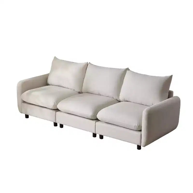 Christopher Knight Home Acker 99.5 Modern 3 Seater Upholstered Sectional Sofa, White
