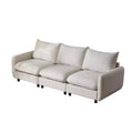 Christopher Knight Home Acker 99.5 Modern 3 Seater Upholstered Sectional Sofa, White