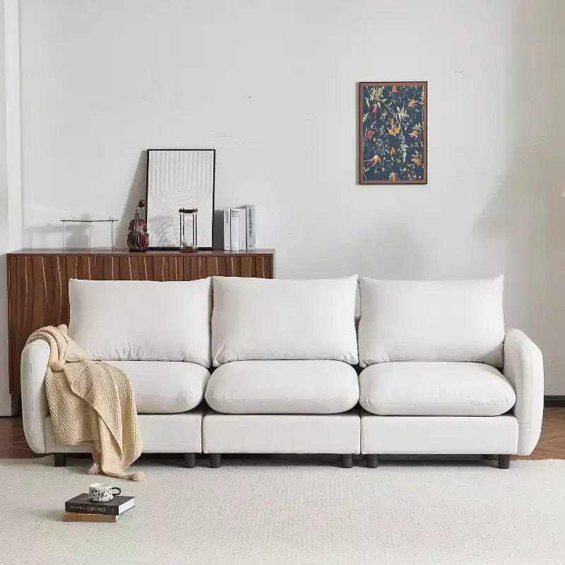 Christopher Knight Home Acker 99,5 Divano Sezionale Moderno a 3 Posti Imbottito, Bianco