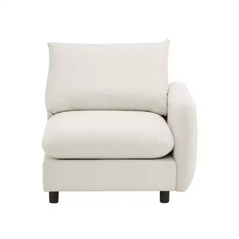 Christopher Knight Home Acker 99,5 Divano Sezionale Moderno a 3 Posti Imbottito, Bianco