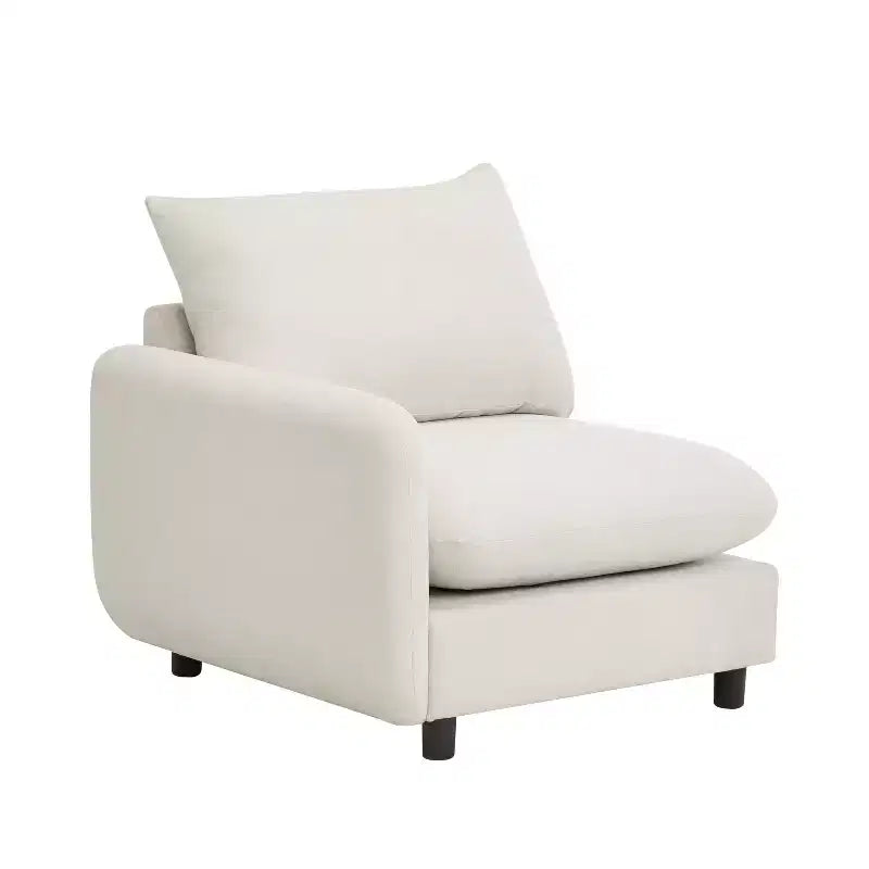 Christopher Knight Home Acker 99,5 Divano Sezionale Moderno a 3 Posti Imbottito, Bianco