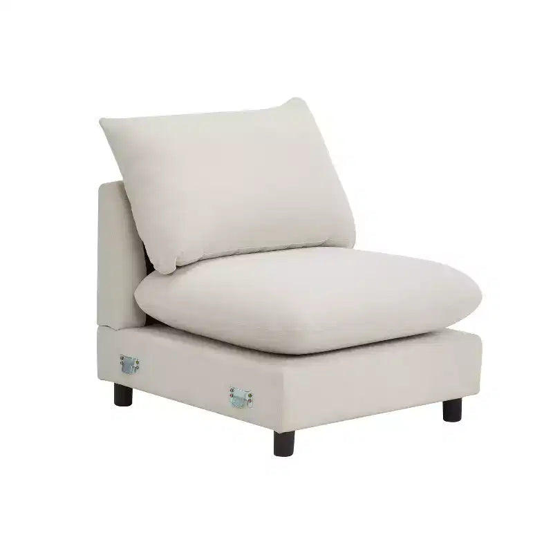 Christopher Knight Home Acker 99,5 Divano Sezionale Moderno a 3 Posti Imbottito, Bianco