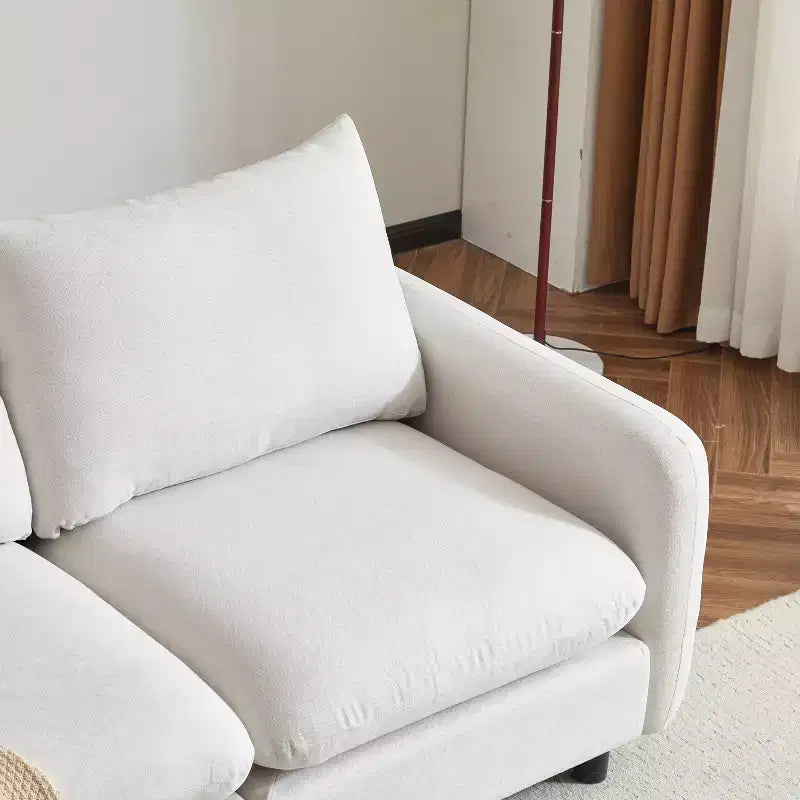 Christopher Knight Home Acker 99,5 Divano Sezionale Moderno a 3 Posti Imbottito, Bianco