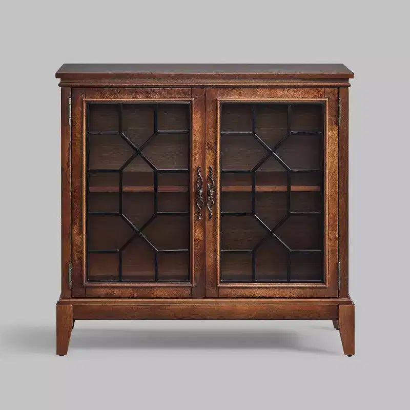 Mobiletto di Accento Largo 36 Pollici con 2 Ante, Credenza in Stile Vintage con Gambe in Legno Massello-Farati