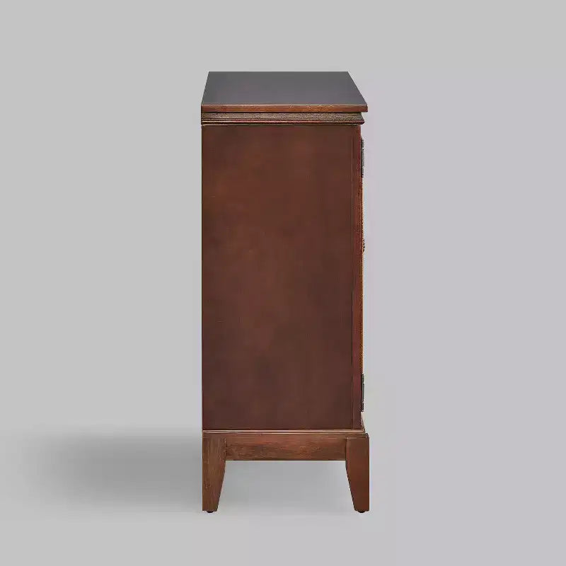 Mobiletto di Accento Largo 36 Pollici con 2 Ante, Credenza in Stile Vintage con Gambe in Legno Massello-Farati