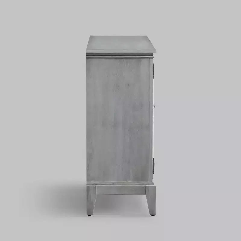Mobiletto di Accento Largo 36 Pollici con 2 Ante, Credenza in Stile Vintage con Gambe in Legno Massello-Farati