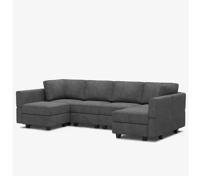 Canapé modulable Belffin Terry avec rangement intégré (6 places + 8 côtés)
