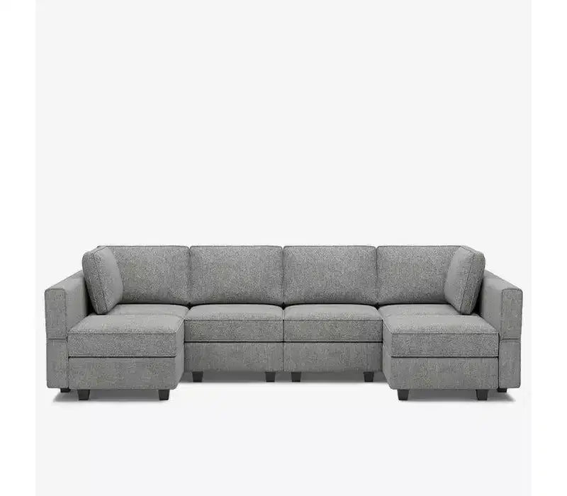 Canapé modulable Belffin Terry avec rangement intégré (6 places + 8 côtés)
