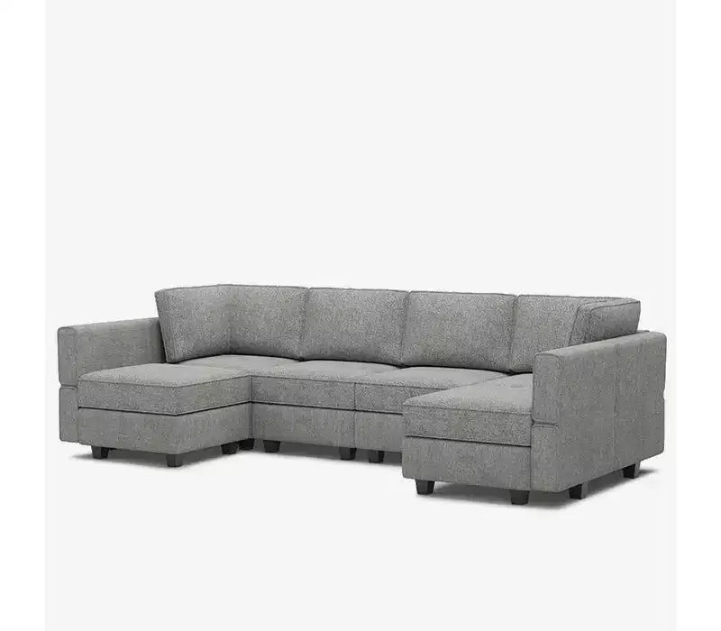 Canapé modulable Belffin Terry avec rangement intégré (6 places + 8 côtés)